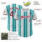 Custom White Crimson-Teal Gradient Vertical Stripe Argentina Style Authentic Baseball Jersey