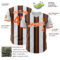 Custom White Orange-Brown Gradient Vertical Stripe Argentina Style Authentic Baseball Jersey