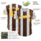 Custom White Gold-Brown Gradient Vertical Stripe Argentina Style Authentic Baseball Jersey