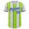 Custom White Royal-Neon Green Gradient Vertical Stripe Argentina Style Authentic Baseball Jersey