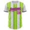 Custom White Pink Neon Green-Navy Gradient Vertical Stripe Argentina Style Authentic Baseball Jersey