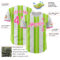 Custom White Pink-Neon Green Gradient Vertical Stripe Argentina Style Authentic Baseball Jersey