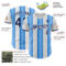 Custom White Navy-Electric Blue Gradient Vertical Stripe Argentina Style Authentic Baseball Jersey