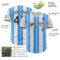 Custom White Black-Electric Blue Gradient Vertical Stripe Argentina Style Authentic Baseball Jersey
