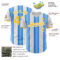 Custom White Gold-Electric Blue Gradient Vertical Stripe Argentina Style Authentic Baseball Jersey