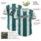Custom White Black-Midnight Green Gradient Vertical Stripe Argentina Style Authentic Baseball Jersey