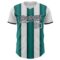 Custom White Gray Midnight Green-Black Gradient Vertical Stripe Argentina Style Authentic Baseball Jersey