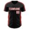 Custom Black White-Red Classic Color Block Side Panel Stripe Authentic Baseball Jersey