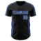 Custom Black Royal-White Classic Color Block Side Panel Stripe Authentic Baseball Jersey