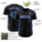 Custom Black Royal-White Classic Color Block Side Panel Stripe Authentic Baseball Jersey