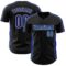 Custom Black Royal-White Classic Color Block Side Panel Stripe Authentic Baseball Jersey