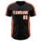 Custom Black White-Orange Classic Color Block Side Panel Stripe Authentic Baseball Jersey