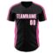 Custom Black White-Pink Classic Color Block Side Panel Stripe Authentic Baseball Jersey