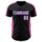 Custom Black Light Blue-Pink Classic Color Block Side Panel Stripe Authentic Baseball Jersey
