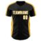 Custom Black White-Gold Classic Color Block Side Panel Stripe Authentic Baseball Jersey
