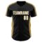 Custom Black White-Old Gold Classic Color Block Side Panel Stripe Authentic Baseball Jersey