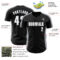 Custom Black White-Gray Classic Color Block Side Panel Stripe Authentic Baseball Jersey