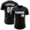 Custom Black White-Gray Classic Color Block Side Panel Stripe Authentic Baseball Jersey
