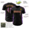 Custom Black Purple-Gold Classic Color Block Side Panel Stripe Authentic Baseball Jersey