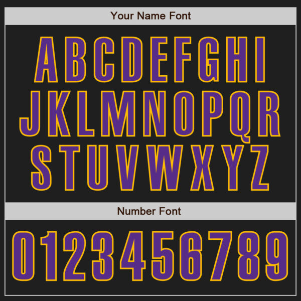 Custom Black Purple-Gold Classic Color Block Side Panel Stripe Authentic Baseball Jersey