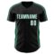Custom Black White-Kelly Green Classic Color Block Side Panel Stripe Authentic Baseball Jersey