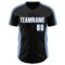 Custom Black White-Light Blue Classic Color Block Side Panel Stripe Authentic Baseball Jersey