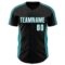 Custom Black White-Teal Classic Color Block Side Panel Stripe Authentic Baseball Jersey