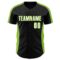 Custom Black White-Neon Green Classic Color Block Side Panel Stripe Authentic Baseball Jersey
