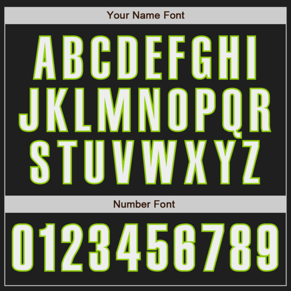 Custom Black White-Neon Green Classic Color Block Side Panel Stripe Authentic Baseball Jersey