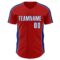 Custom Red White-Royal Classic Color Block Side Panel Stripe Authentic Baseball Jersey