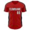 Custom Red White-Black Classic Color Block Side Panel Stripe Authentic Baseball Jersey