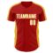 Custom Red White-Gold Classic Color Block Side Panel Stripe Authentic Baseball Jersey