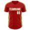 Custom Red White-Old Gold Classic Color Block Side Panel Stripe Authentic Baseball Jersey