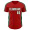 Custom Red White-Kelly Green Classic Color Block Side Panel Stripe Authentic Baseball Jersey