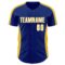 Custom Royal White-Yellow Classic Color Block Side Panel Stripe Authentic Baseball Jersey