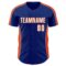 Custom Royal White-Orange Classic Color Block Side Panel Stripe Authentic Baseball Jersey