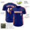 Custom Royal White-Orange Classic Color Block Side Panel Stripe Authentic Baseball Jersey