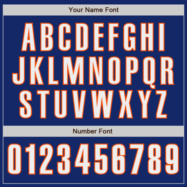 Custom Royal White-Orange Classic Color Block Side Panel Stripe Authentic Baseball Jersey