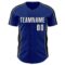 Custom Royal White-Black Classic Color Block Side Panel Stripe Authentic Baseball Jersey
