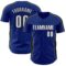 Custom Royal White-Black Classic Color Block Side Panel Stripe Authentic Baseball Jersey