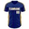 Custom Royal White-Old Gold Classic Color Block Side Panel Stripe Authentic Baseball Jersey