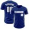 Custom Royal White-Gray Classic Color Block Side Panel Stripe Authentic Baseball Jersey