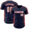 Custom Navy White-Red Classic Color Block Side Panel Stripe Authentic Baseball Jersey