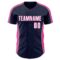 Custom Navy White-Pink Classic Color Block Side Panel Stripe Authentic Baseball Jersey