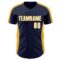 Custom Navy White-Gold Classic Color Block Side Panel Stripe Authentic Baseball Jersey