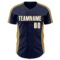 Custom Navy White-Old Gold Classic Color Block Side Panel Stripe Authentic Baseball Jersey
