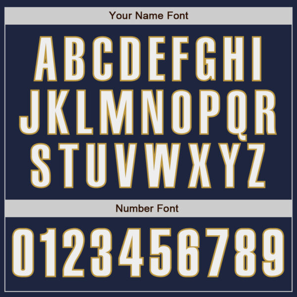 Custom Navy White-Old Gold Classic Color Block Side Panel Stripe Authentic Baseball Jersey