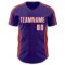 Custom Purple White-Red Classic Color Block Side Panel Stripe Authentic Baseball Jersey