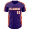 Custom Purple White-Orange Classic Color Block Side Panel Stripe Authentic Baseball Jersey