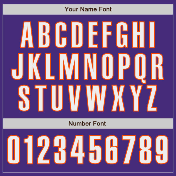 Custom Purple White-Orange Classic Color Block Side Panel Stripe Authentic Baseball Jersey